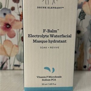 Drunk Elephant F-Balm Electrolyte Waterfacial Masque - White and Blue Packaging